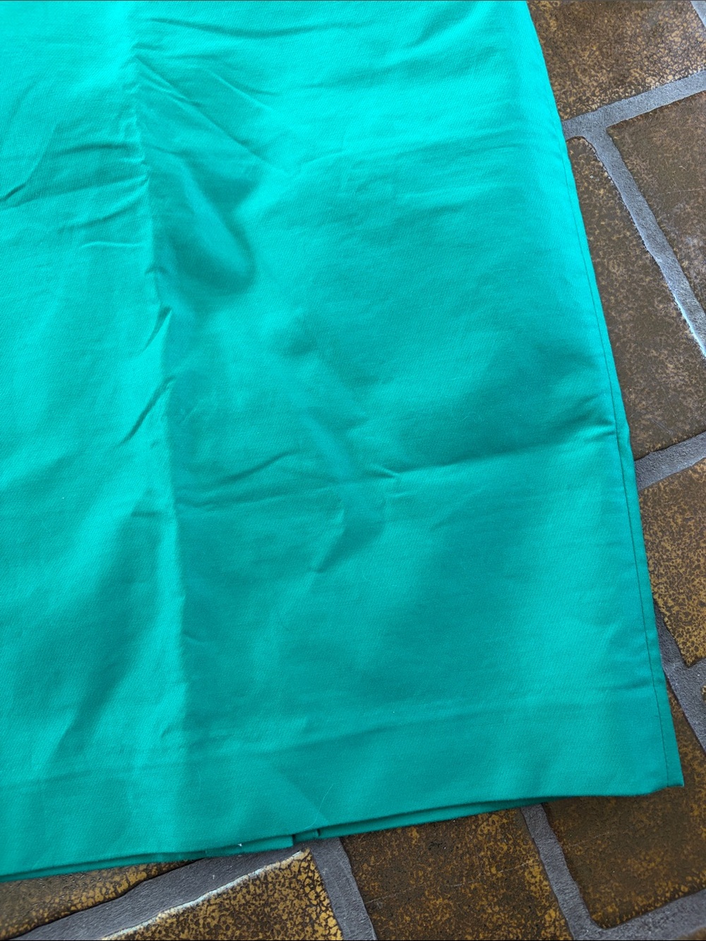 NWT J. Crew Green Classic Cotton Pencil Skirt - Picture 9 of 16